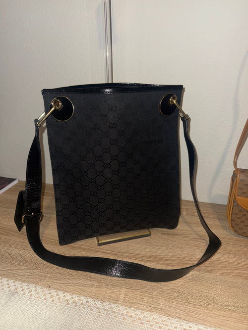 Authentic Gucci GG Canvas Ring Shoulder Bag